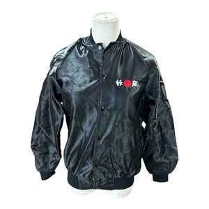 Satins Japanese jacket XS Girls 14-16 Nylon Black Bomber Japan